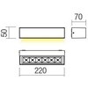 6,5W LED sieninis lauko šviestuvas AROOS, rūdžių sp., 3000K, IP65, 90249