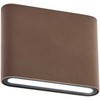 6,5W LED sieninis lauko šviestuvas POCKET, tamsiai rudas, 3000K, IP54, 9053