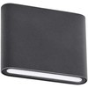 Sieninis šviestuvas 6,5W LED sieninis lauko šviestuvas POCKET, tamsiai pilkas, 3000K, IP54, 9052