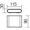 Sieninis šviestuvas 6,5W LED sieninis lauko šviestuvas POCKET, tamsiai rudas, 3000K, IP54, 9053
