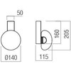 6,5W LED sieninis šviestuvas SINCLAIR, matinės aukso sp./skaidrus, 3000K, 01-3239