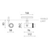 6,5W šviestuvas į magnetines sistemas PLUS 48V, 10°-41°, baltas, 3000K, DALI, su maitinimo šaltiniu