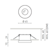 6,7W įleidžiamas šviestuvas PUCK RECESSED S, 4000K, baltas