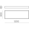 68W LED lubinis šviestuvas MUNICH, baltas, 2700/3000/4000K, dimeriuojamas, P3759372BDP