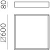 68W LED lubinis šviestuvas MUNICH, baltas, 2700/3000/4000K, P3759172B