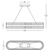 68W LED pakabinamas šviestuvas, aukso sp., 3000K, dimeriuojamas, 22041