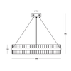 68W LED pakabinamas šviestuvas, aukso sp., 3000K, dimeriuojamas, 22040