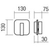 6W + 3W LED sieninis šviestuvas QUDA, nikelio sp., 3000K, šviesos kampas 120°, skaitymo šviestuvėlio - 20°, 01-2978