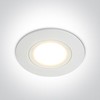 6W LED įleidžiamas šviestuvas, 3000K, 10106P/W/W