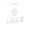 6W įleidžiamas šviestuvas PUCK RECESSED S, 3000K, baltas