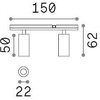 6W LED akcentinis šviestuvas į magnetinės sistemos STICK bėgelį, juodas, 2700K, dimeriuojamas, 345024