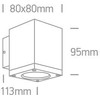 6W LED cilindro formos šviestuvas, antracito sp., 3000K, 67138F/AN/W
