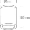 6W LED cilindro formos šviestuvas, antracito sp., 3000K, 67138C/AN/W