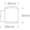 6W LED cilindro formos šviestuvas, juodas, 3000K, 67138E/B/W