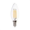 V-tac 6W LED filamentinė lemputė, E14, žvakės formos, skaidri, 3000K