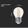 V-tac 6W LED filamentinė lemputė, E27, G45, 4000K