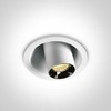 6W LED įleidžiamas reguliuojamas šviestuvas, baltas, 3000K, 11106T/W/W