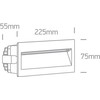 7W LED įleidžiamas sieninis lauko šviestuvas, juodas, 3000K, 68068C/B/W