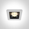 6W LED įleidžiamas šviestuvas, baltas, 3000K, 50106B/W/W