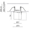 6W LED įleidžiamas šviestuvas FLIP, baltas, 3000K, 34°