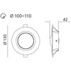 6W LED įleidžiamas šviestuvas SATURN, baltas, 4000K