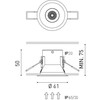 6W LED įleidžiamas šviestuvas SHOT LIGHT S FLOOD, juodas, 3000K, DALI