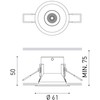 6W LED įleidžiamas šviestuvas SHOT LIGHT S FLOOD, baltos/aukso sp., 3000K