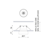 6W LED įleidžiamo montavimo šviestuvas SHOT LIGHT S SEMI RECESSED, baltas, 3000K, 39°