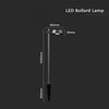 V-tac 6W LED įsmeigiamas lauko šviestuvas, juodas, 3000K