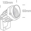 6W LED įsmeigiamas sodo šviestuvas, juodas, 7068/B/W