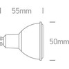 6W LED lemputė, dimeriuojama, GU10, 2700K, 7306CGD/EW