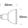 6W LED lemputė, GU10, MR16, 3000K, su filtru nuo akinimo, 7306CHG/W/W