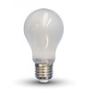V-tac 6W LED lemputė, E27, A60, filamentinė, matinė, 2700K