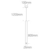 6W LED pakabinamas šviestuvas, juodas, 3000K, 63108B/B/W