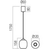 6W LED pakabinamas šviestuvas KHADI, juodos/dūmų sp., 3000K, 01-3486