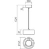 6W LED pakabinamas šviestuvas PUNKT, žalvario sp., 3000K