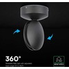 6W LED paviršinis fasado šviestuvas, juodas, 4000K, IP65