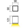 6W LED paviršinis lauko šviestuvas BETA, tamsiai pilkas, 3000K, IP54, 9198