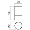 6W LED paviršinis lauko šviestuvas XILO, baltas, 4000K, IP54, 90353