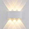 Sieninis šviestuvas Italux 6W LED sieninis fasado šviestuvas ORTELO, baltas, 3000K, šviečia į abi puses