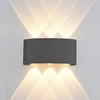 Sieninis šviestuvas Italux 6W LED sieninis fasado šviestuvas ORTELO, juodas, 3000K, šviečia į abi puses
