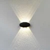 Sieninis šviestuvas 6W LED sieninis fasado šviestuvas PONTAS, juodas, 3000K, IP54