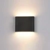 Pakabinamas šviestuvas 6W LED sieninis fasado šviestuvas ROMANO, juodas, 3000K