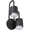 Lubinis šviestuvas Italux 6W LED sieninis fasado šviestuvas SORANO, juodas, 3000K, IP44