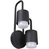 Lubinis šviestuvas Italux 6W LED sieninis fasado šviestuvas SORANO, juodas, 3000K, IP44