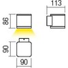6W LED sieninis lauko šviestuvas BETA, tamsiai rudas, 4000K, IP54, 9081