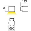 Sieninis šviestuvas 6W LED sieninis lauko šviestuvas ETA, tamsiai rudas, 3000K, IP54, 9596