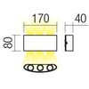 Sieninis šviestuvas 6W LED sieninis lauko šviestuvas FABO, tamsiai rudas, 3000K, IP54, 90227