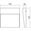 Sieninis šviestuvas 6W LED sieninis lauko šviestuvas LANDER, baltas, 3000K, IP54, 90478