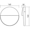 Sieninis šviestuvas 6W LED sieninis lauko šviestuvas LANDER, baltas, 3000K, IP54, 90476